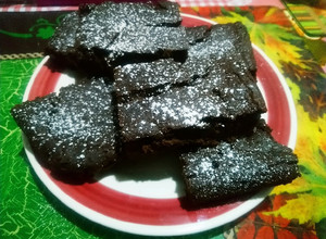 Una foto de Brownies veganos