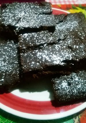 Una foto de Brownies veganos