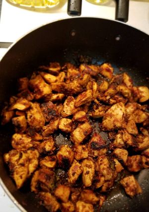 A picture of Andhra chicken fry.