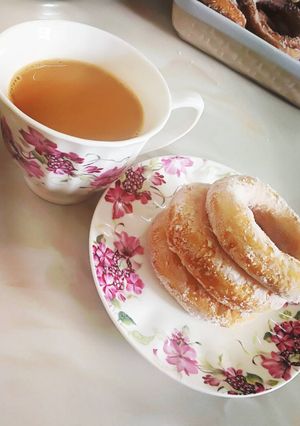 صورة لوصفة دونات لذيذه بمكونات بسيطه 😋😋