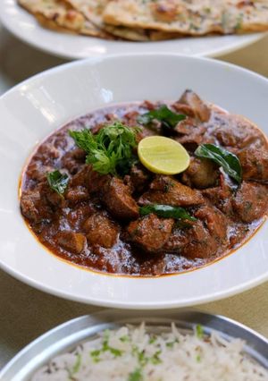 A picture of Mutton liver masala.