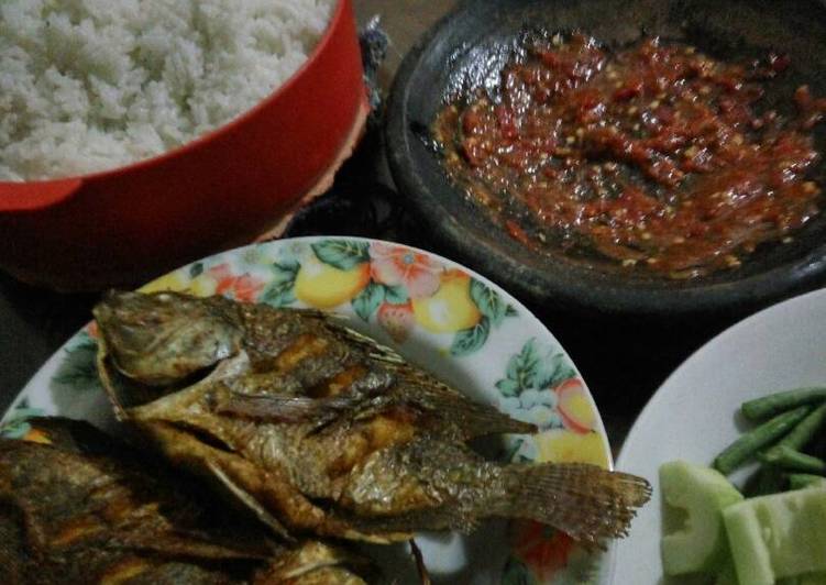 Resep Mujair Goreng Sambal Matah, Enak