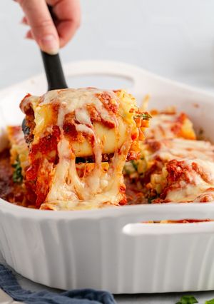 A picture of Spinach Lasagna Roll Ups.