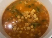 Una foto de garbanzo cocidos