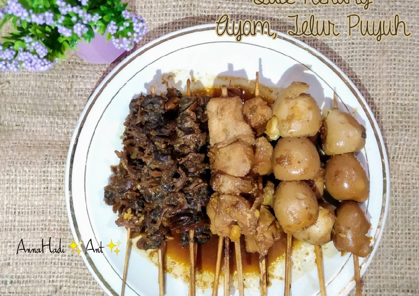 Sate Kerang, Ayam, Telur Puyuh Pendamping Soto