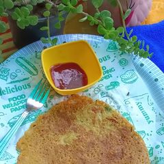 A picture of Wheat flour vegetable chilla.