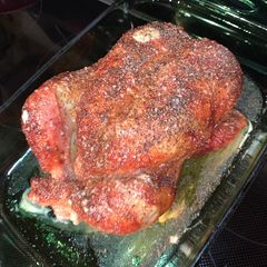 A picture of Whole roasted chicken.