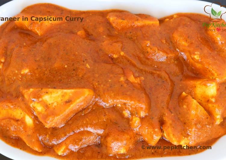 Paneer In Capsicum Curry