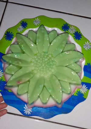 Foto resep Puding pandan