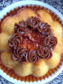 Una foto de Flan en microondas