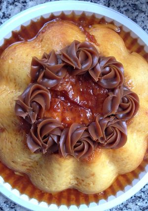 Una foto de Flan en microondas