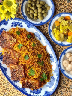 عکسی از دستور ماکارونی گیاهی