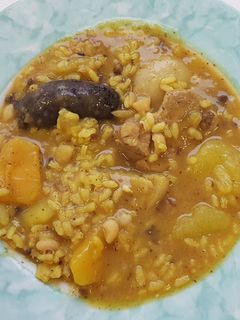 Una foto de Arròs amb fesols i naps