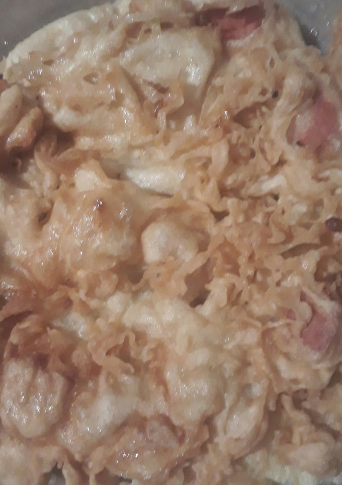 Una foto de Tortilla de harina con papa y chorizo