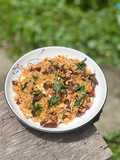 Fried Rice with Spicy Chili Paste and Fried Pork