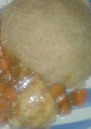 A picture of Peanut butter rice.