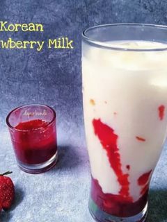 Foto resep Korean strawberry milk latte