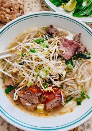 A picture of Vietnamese beef pho.