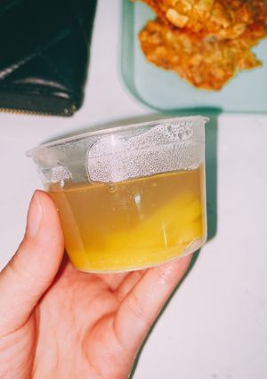 Hình của món Thạch rau câu đào.