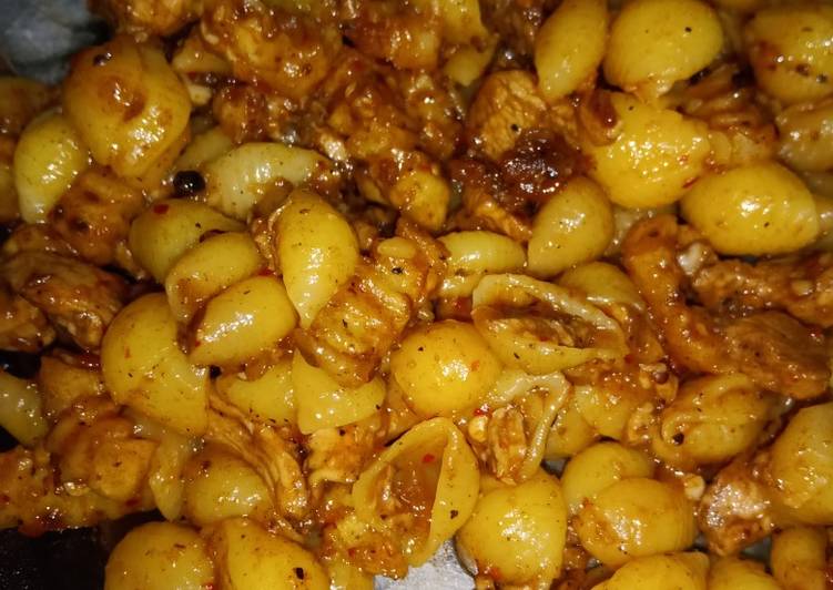 Easiest Way to Make Favorite Chicken quorma pasta