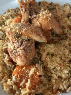 Una foto de Guiso de arroz con pollo