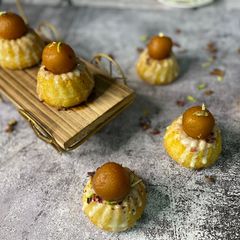 A picture of Gulab Jamun Mini Bundt Cakes.