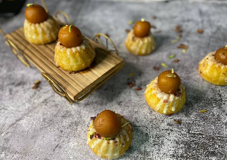 Gulab Jamun Mini Bundt Cakes