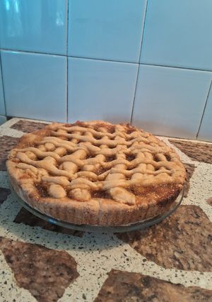 Una foto de Pasta frola de mermelada de higo