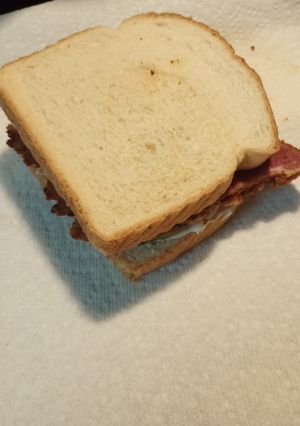 A picture of Homemade Pastrami Sandwich.