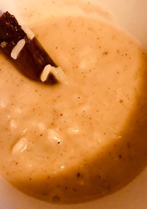 Una foto de Arroz con leche evaporada de coco (vegano)