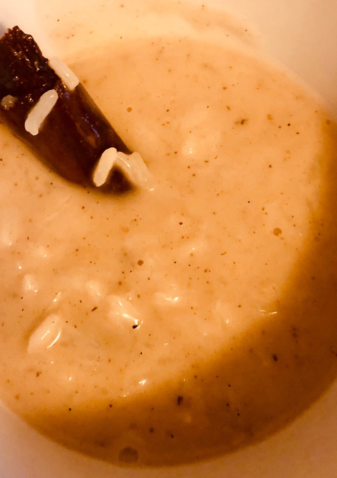 Una foto de Arroz con leche evaporada de coco (vegano)