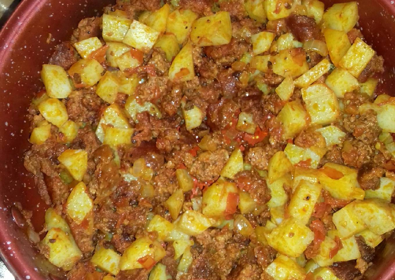 Papas con chorizo (fácil)