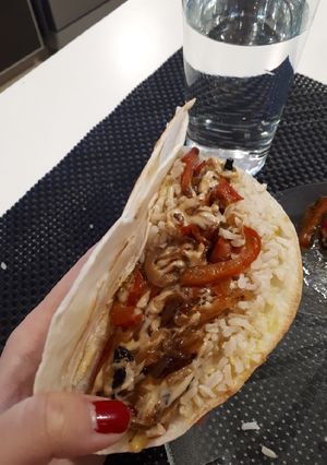 Una foto de Fajitas (sin carne)