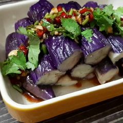 Chilled Eggplant with Garlic Sauce A picture of Chilled Eggplant with Garlic Sauce.