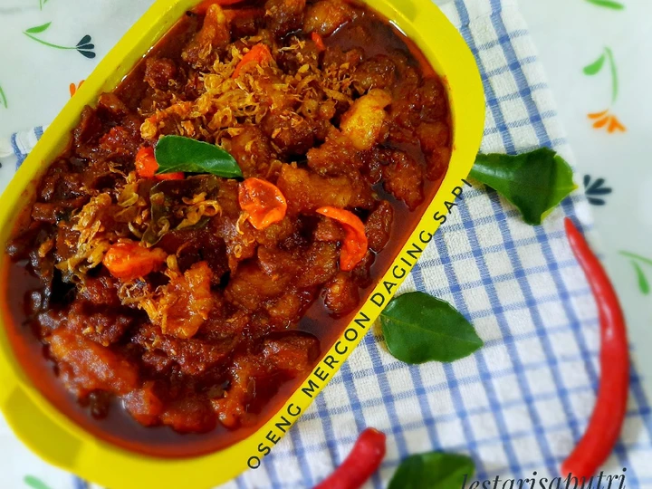 Cara Gampang Membuat Resep Oseng mercon daging sapi yang Enak Banget