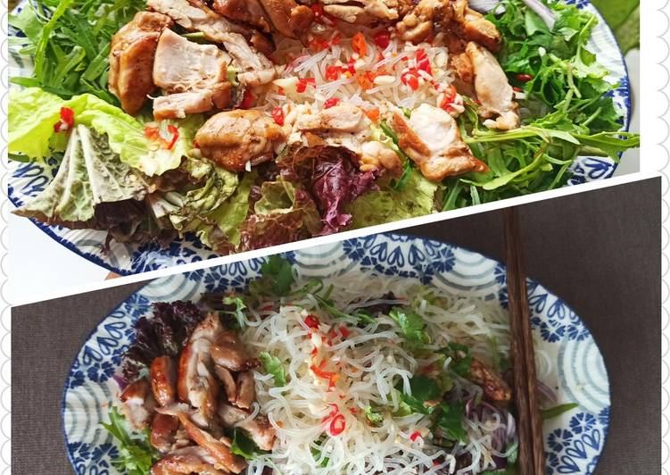 Langkah Mudah untuk Membuat Vietnam chicken and vermicelli salad (salad bihun dan ayam) yang Bisa Manjain Lidah