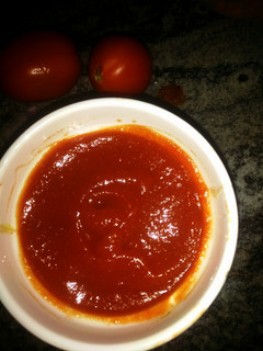 A picture of Home made tomato ketchup.