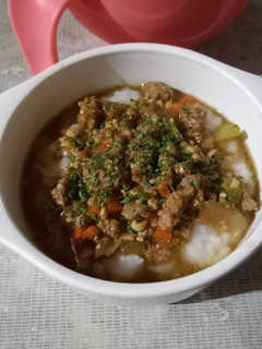 Foto resep Bubur Tumis Daging Cincang Manis