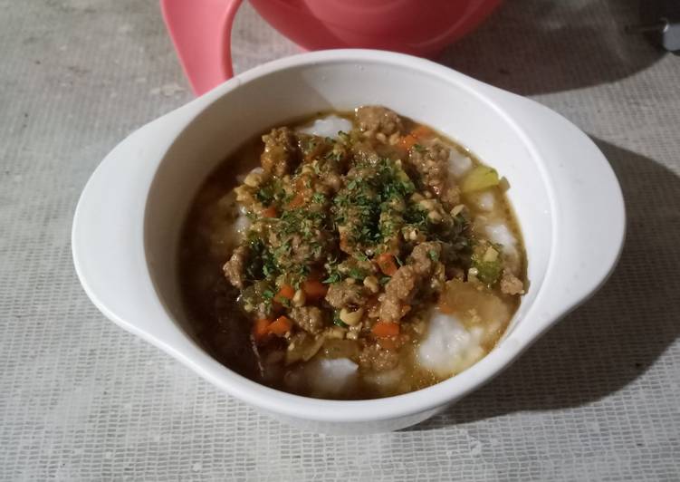 Rahasia Membuat Bubur Tumis Daging Cincang Manis Anti Gagal