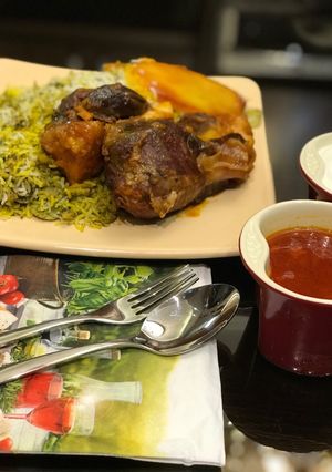 عکسی از دستور باقالی ‌پلو با ماهیچه