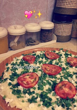 صورة لوصفة بطاطس مهروسة بالجبن والطماطم ✨؛