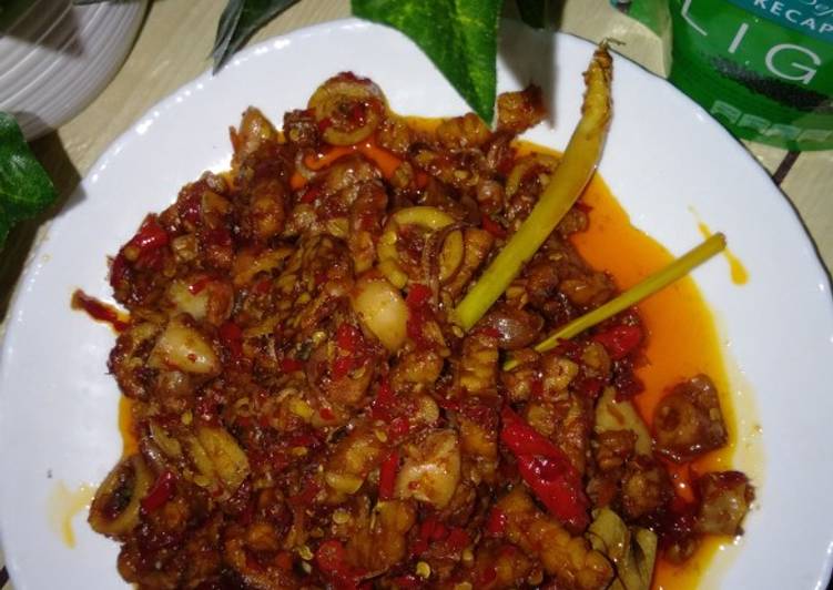 Resep Oseng mercon cumi asin mix tempe yang Bisa Manjain Lidah