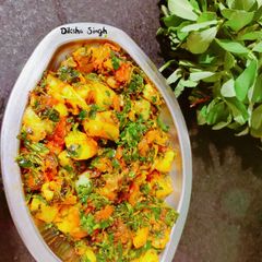 A picture of Methi Aloo ki bhaji.