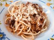 Una foto de salsa bolognesa para pastas