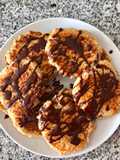 Hot cakes veganos de plátano y coco