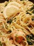 Pasta con Gambas al Limón