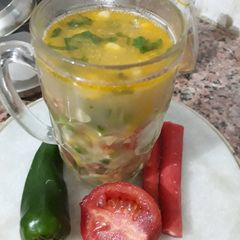 A picture of Winter Clear Vegetable Soup.