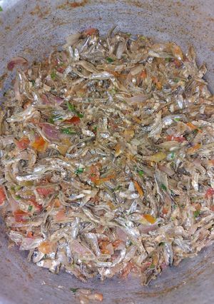 A picture of Omena fry.( silver cyprinid.