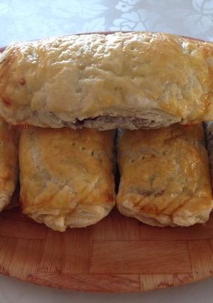 Banános- nutellás párnácskák recept fotója