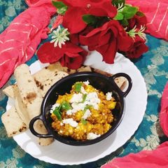 A picture of Dhaba style paneer Gravy / Paneer Bhurji 🌹😋.